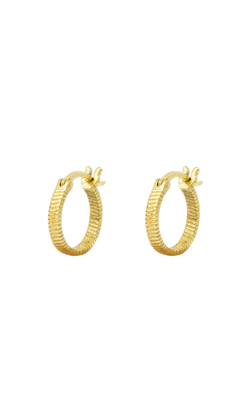 Fortune Teller hoops, forgyldt - Ø12 mm.